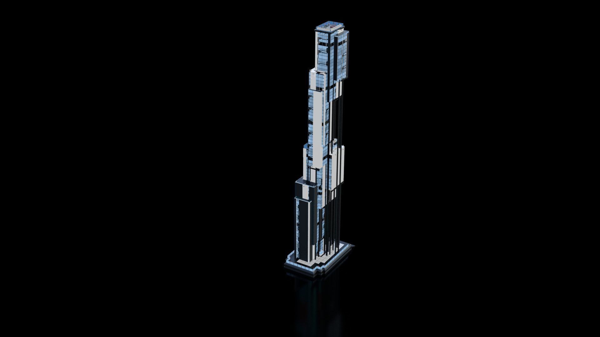 Futuristic Future Modern City Building Skyscraper 20 3D model_6