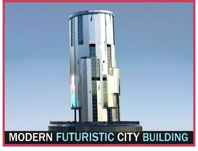 Futuristic Future Modern City Building Skyscraper 17 3D model