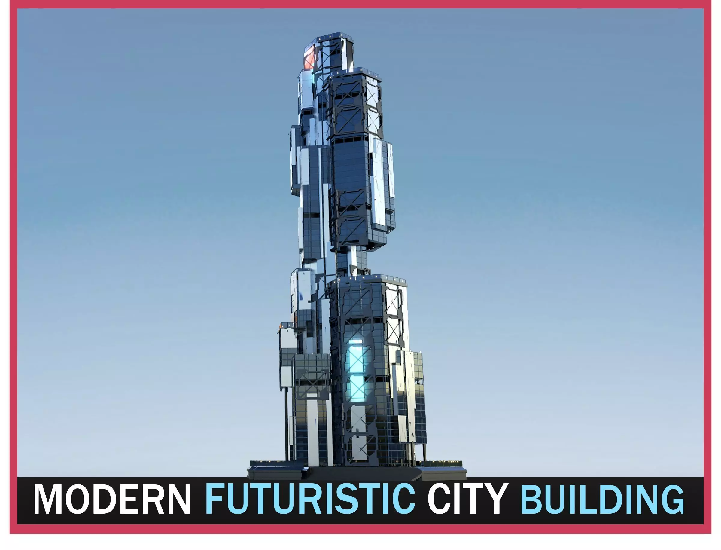 Futuristic Future Modern City Building Skyscraper 16 3D model