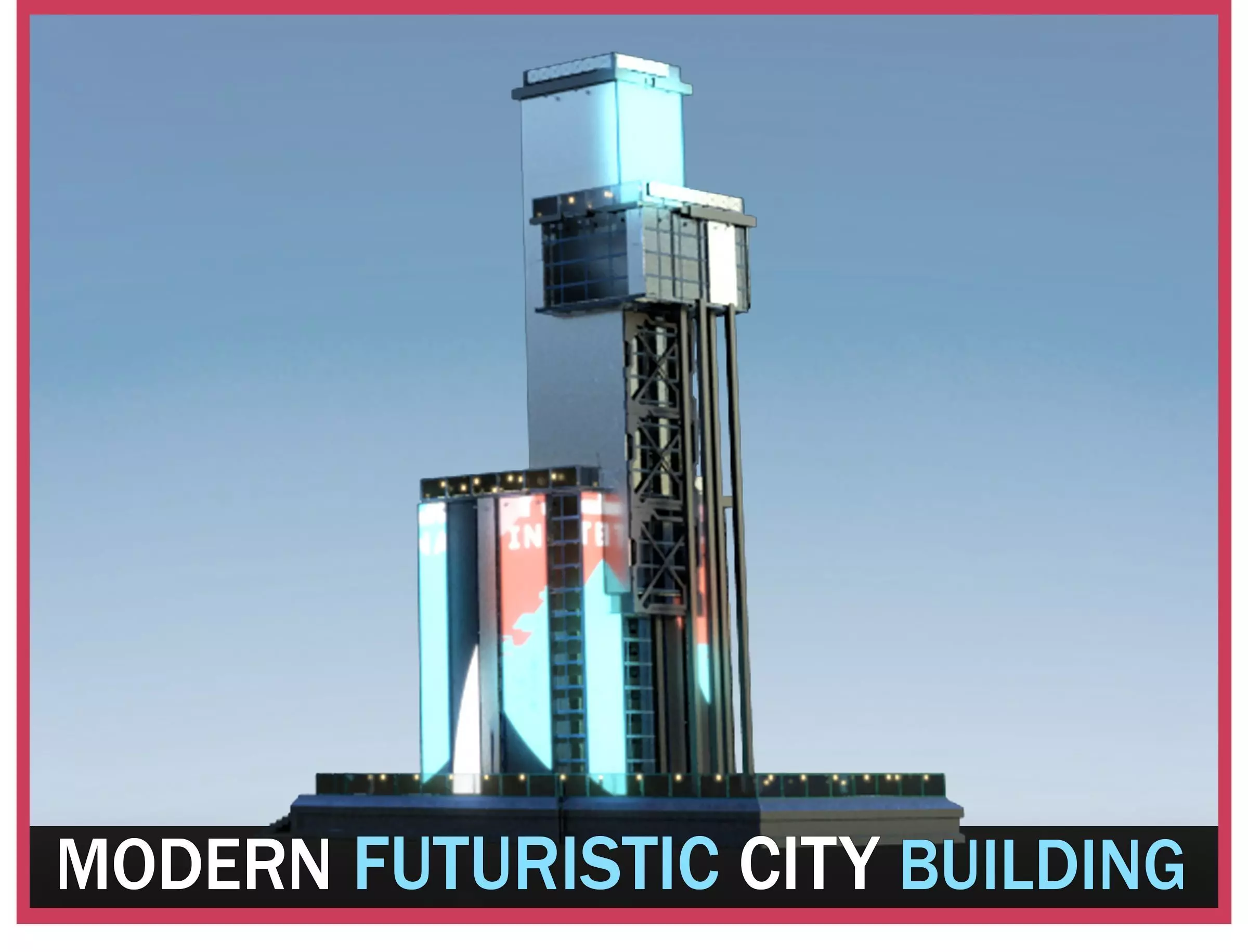 Futuristic Future Modern City Building Skyscraper 15 3D model