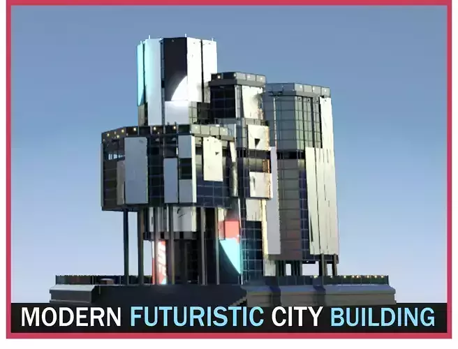 Futuristic Future Modern City Building Skyscraper 13 3D model