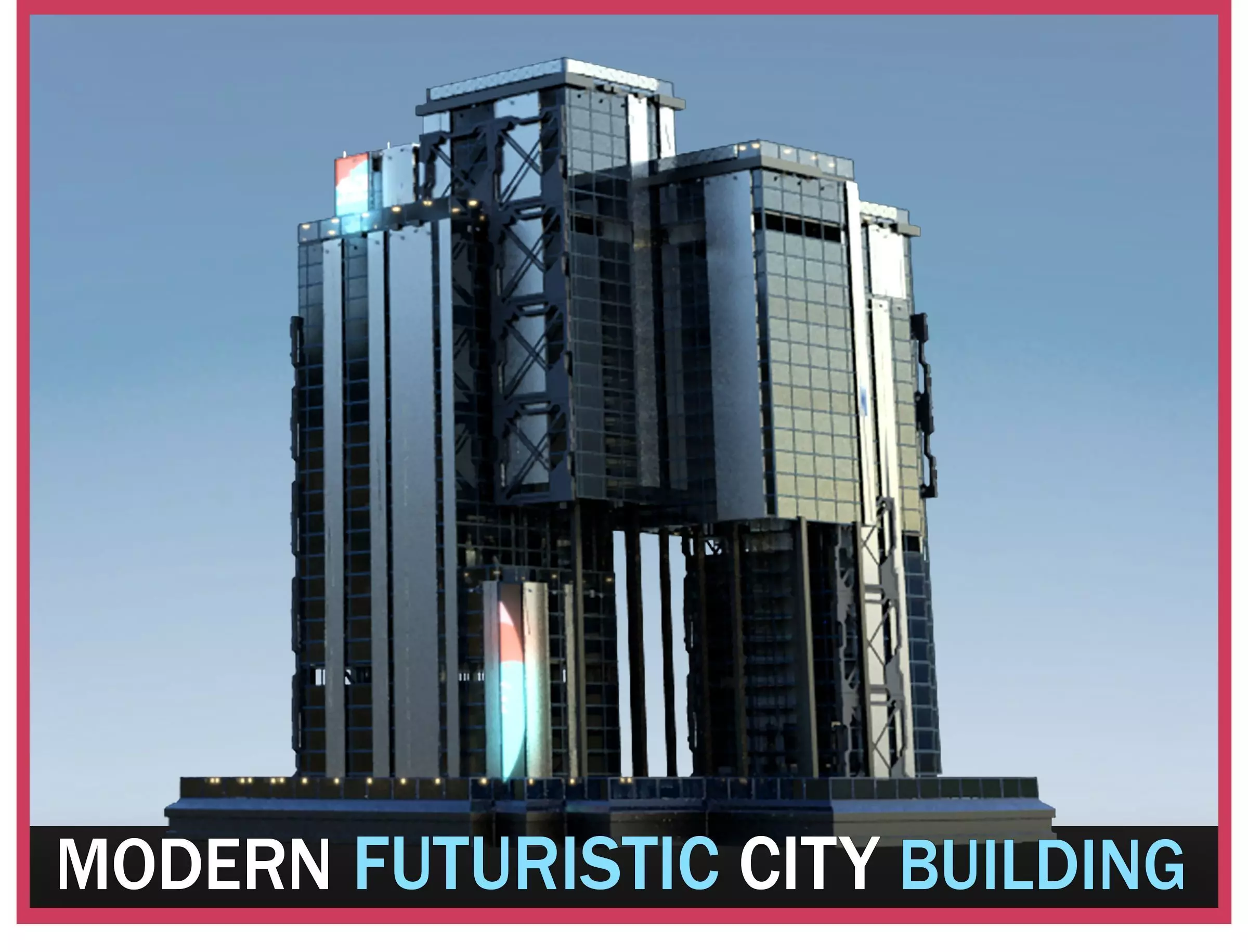 Futuristic Future Modern City Building Skyscraper 11 3D model
