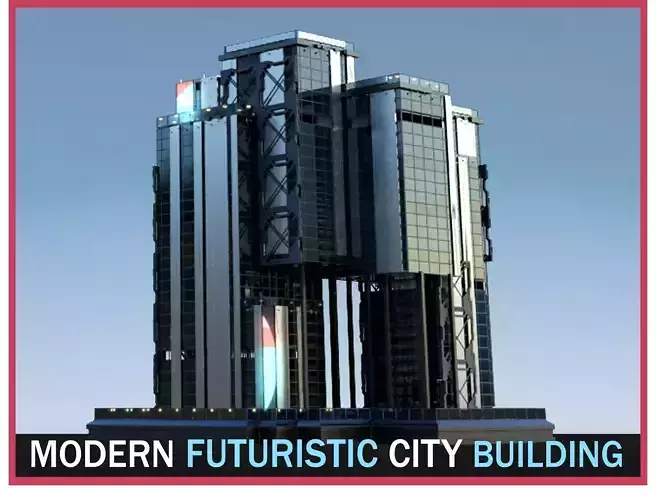Futuristic Future Modern City Building Skyscraper 11 3D model