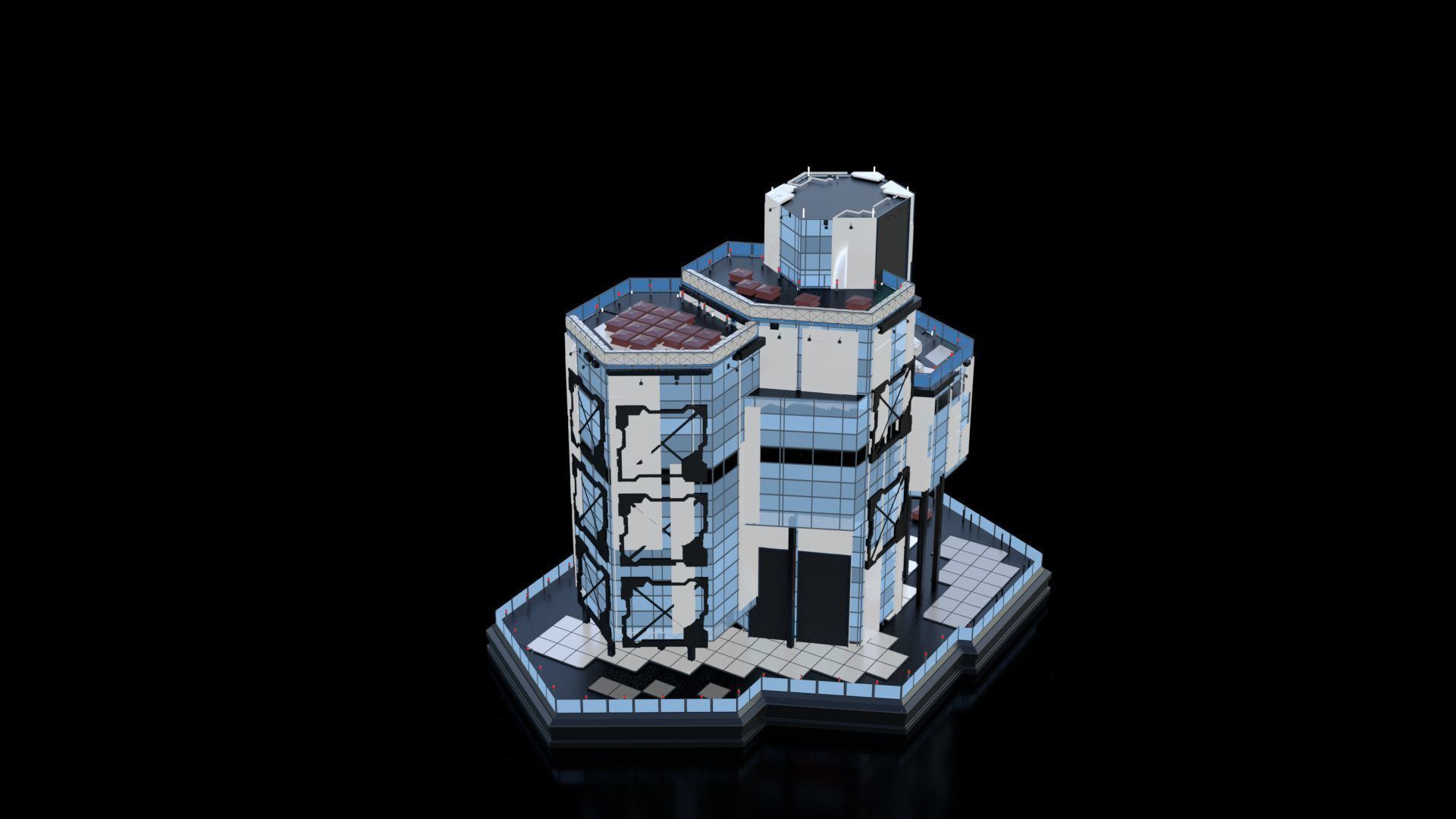 Sci-Fi Sci Fi Futuristic Future Modern City Building Skyscraper 3D model_6