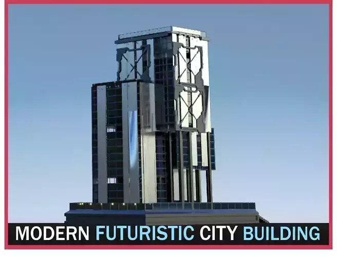 Futuristic Future Modern City Building Skyscraper 09 3D model