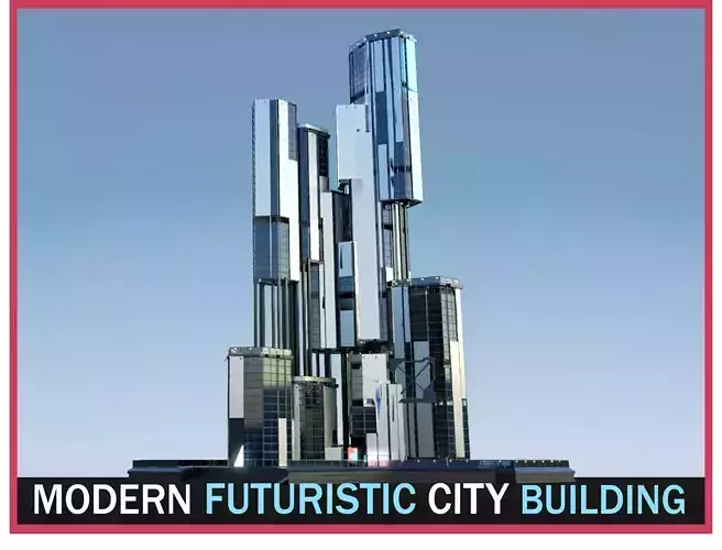 Futuristic Future Modern City Building Skyscraper 07 3D model