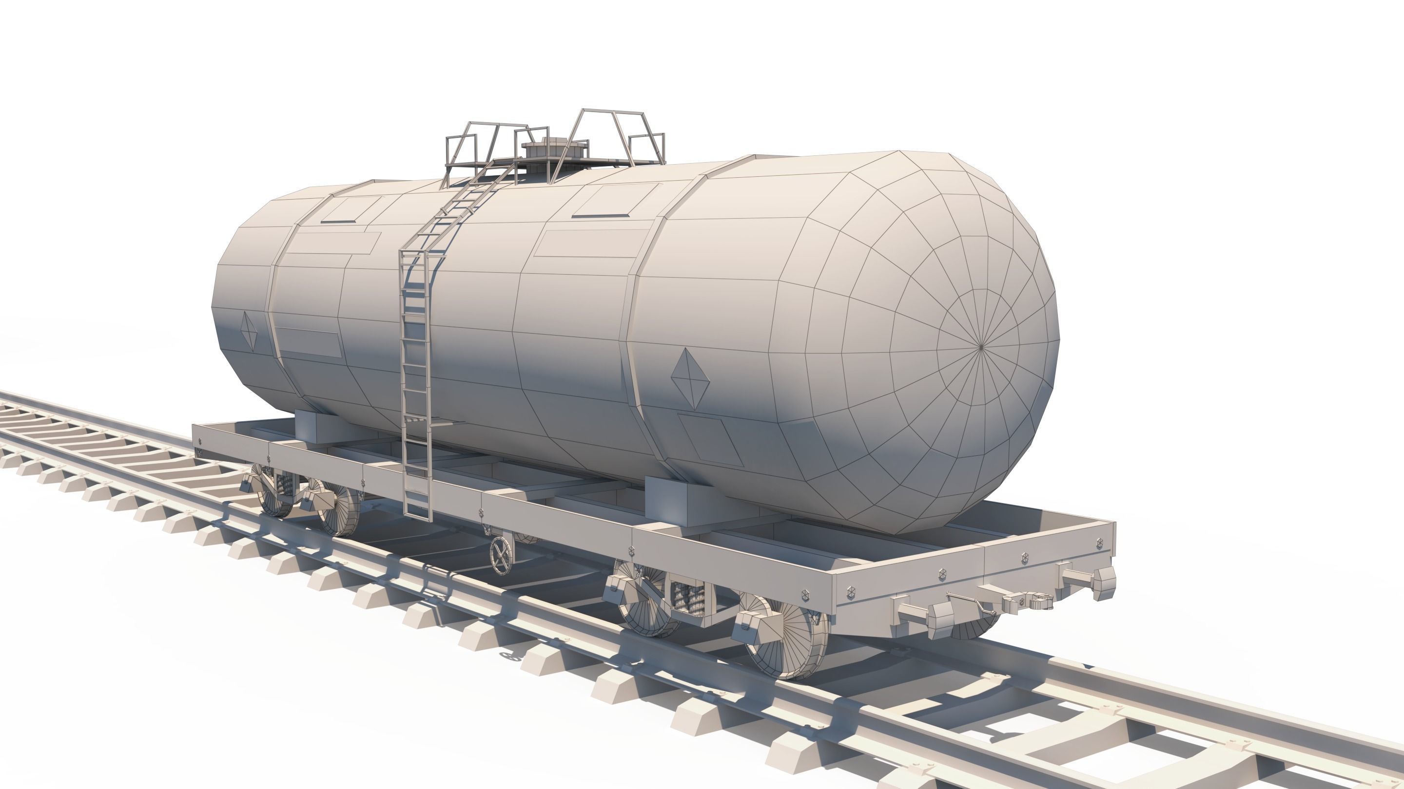 Cargo Train Pack Low-poly 3D model_8