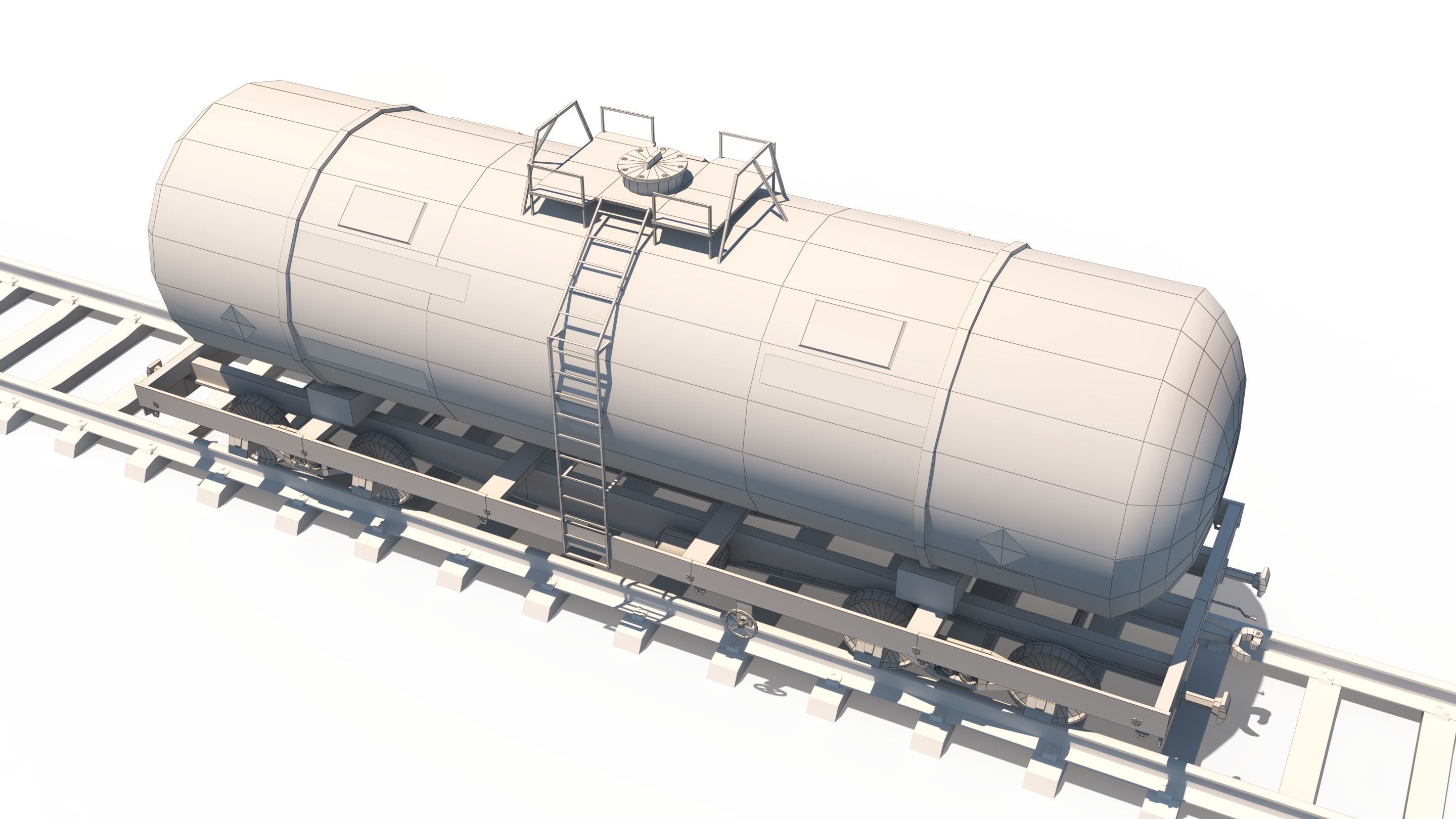 Cargo Train Pack Low-poly 3D model_10