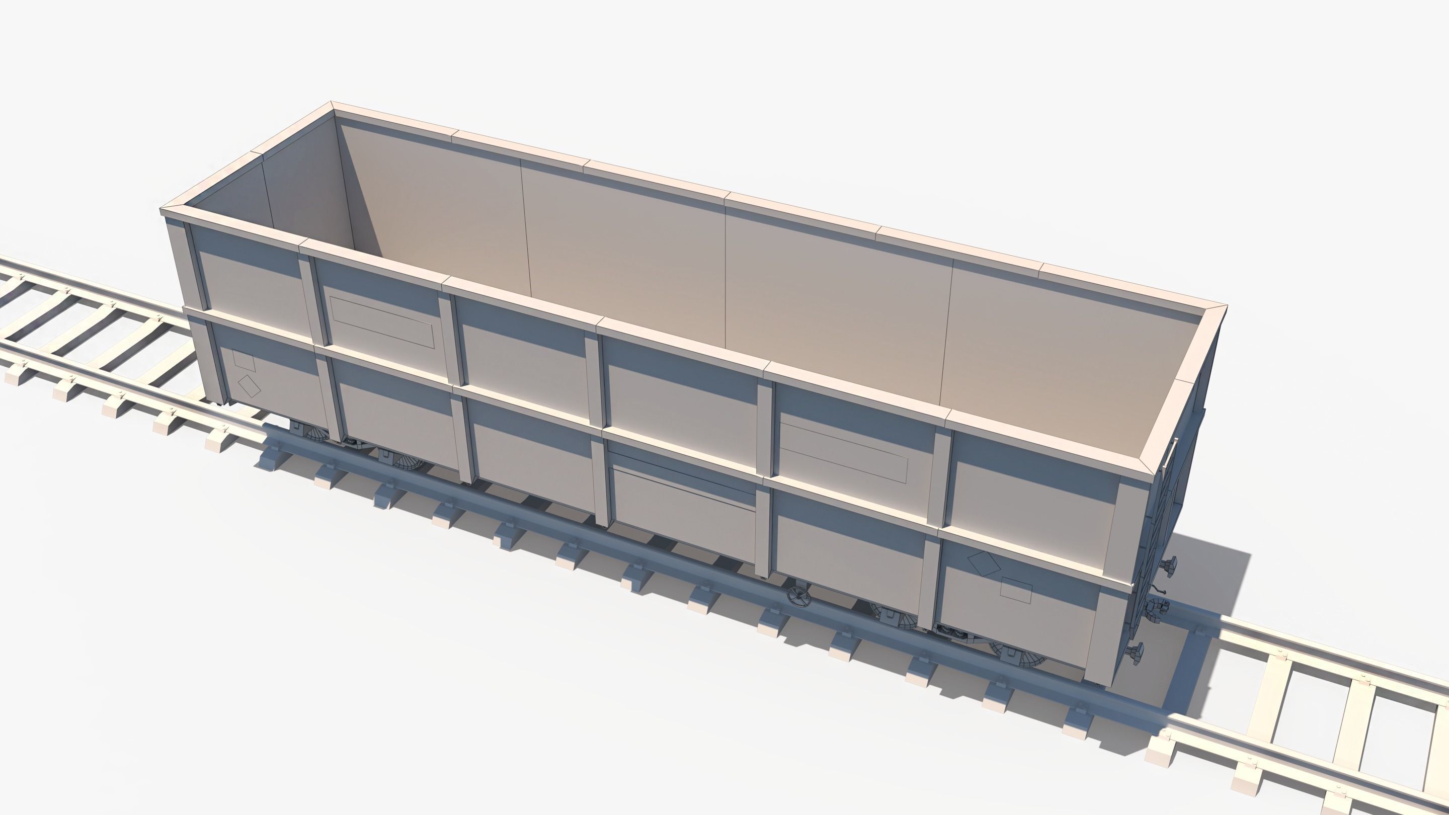 Cargo Train Pack Low-poly 3D model_20