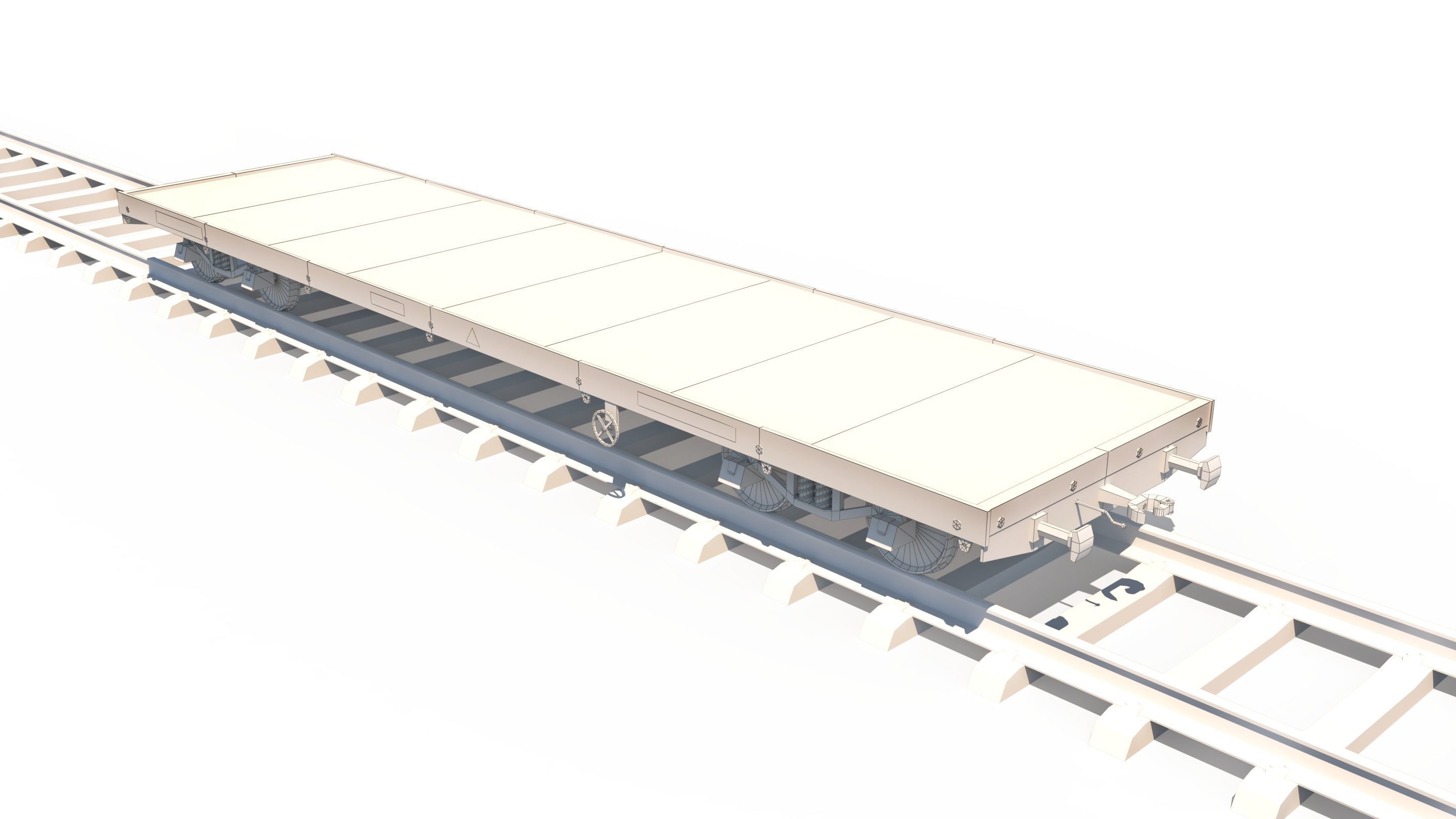 Cargo Train Pack Low-poly 3D model_12