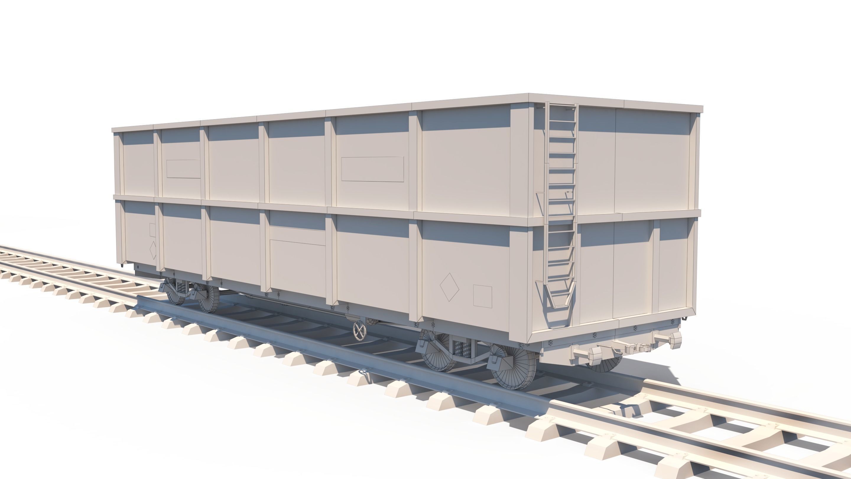 Cargo Train Pack Low-poly 3D model_18