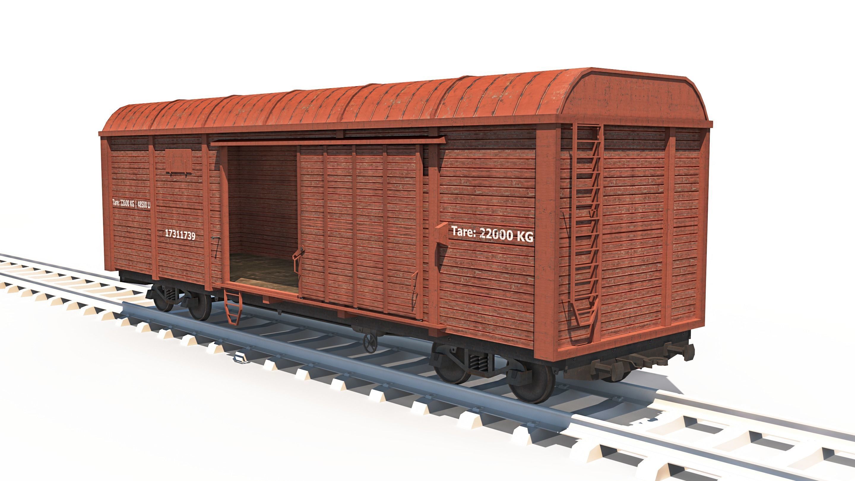 Cargo Train Pack Low-poly 3D model_15