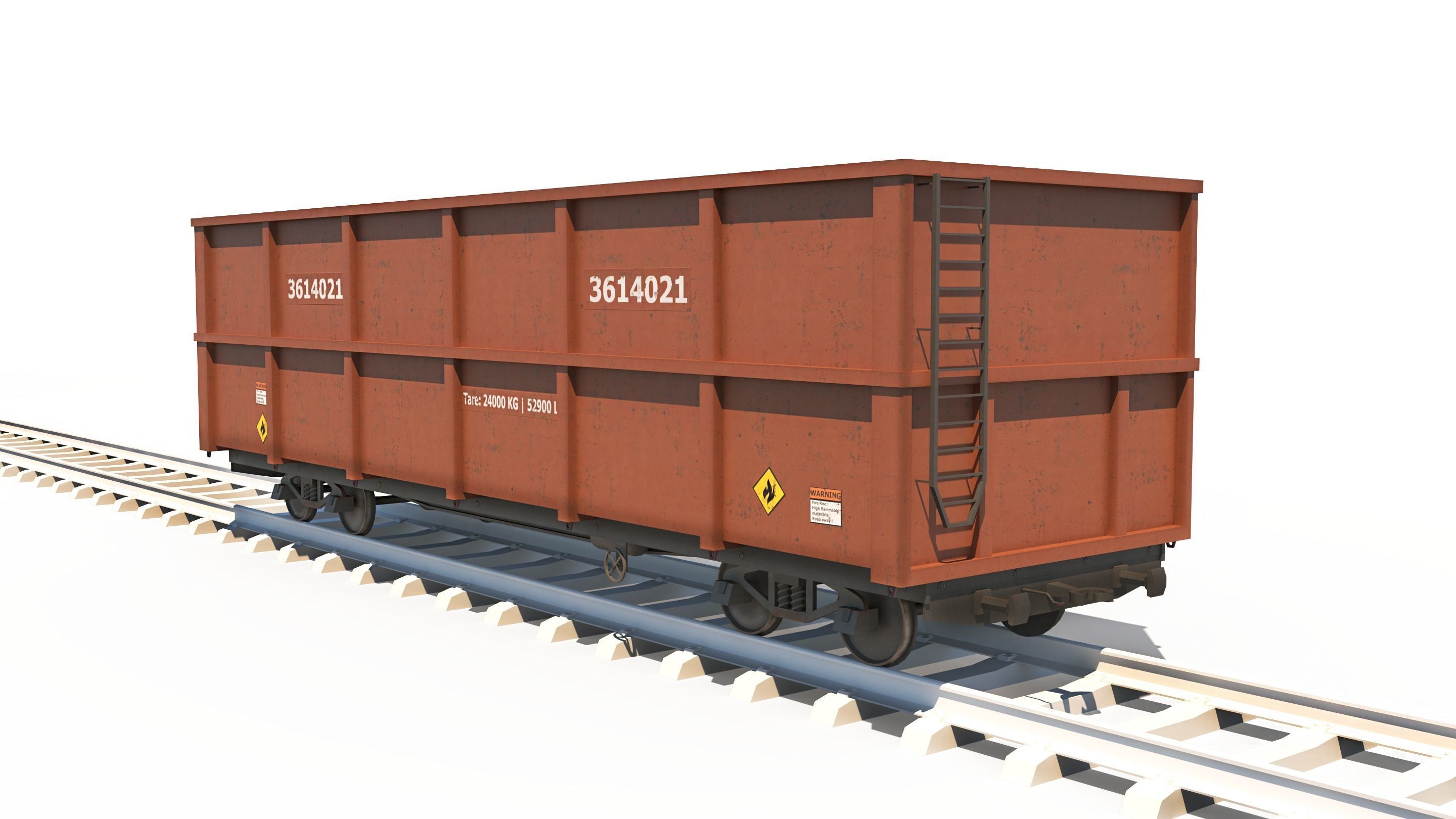 Cargo Train Pack Low-poly 3D model_17