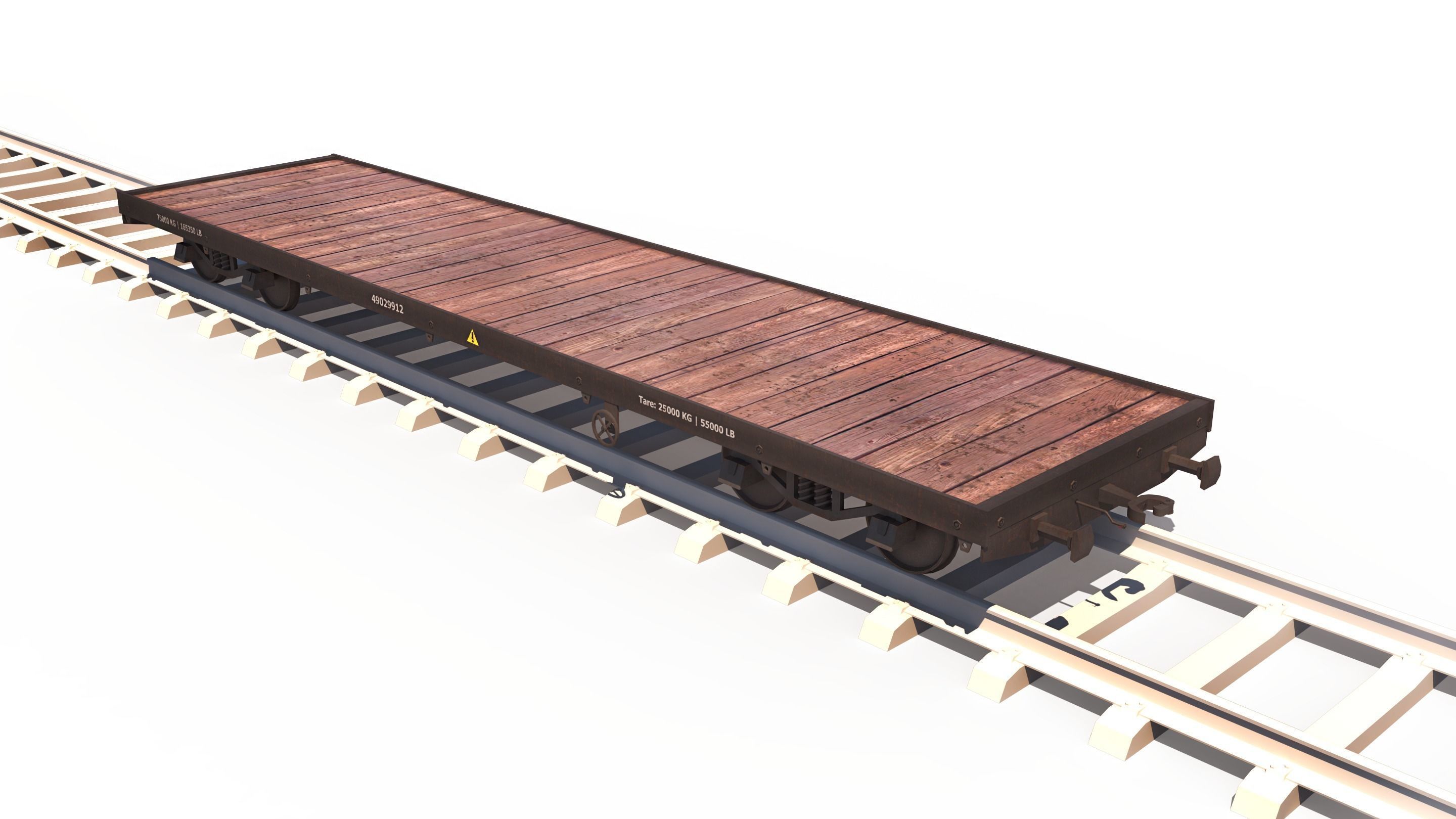 Cargo Train Pack Low-poly 3D model_11