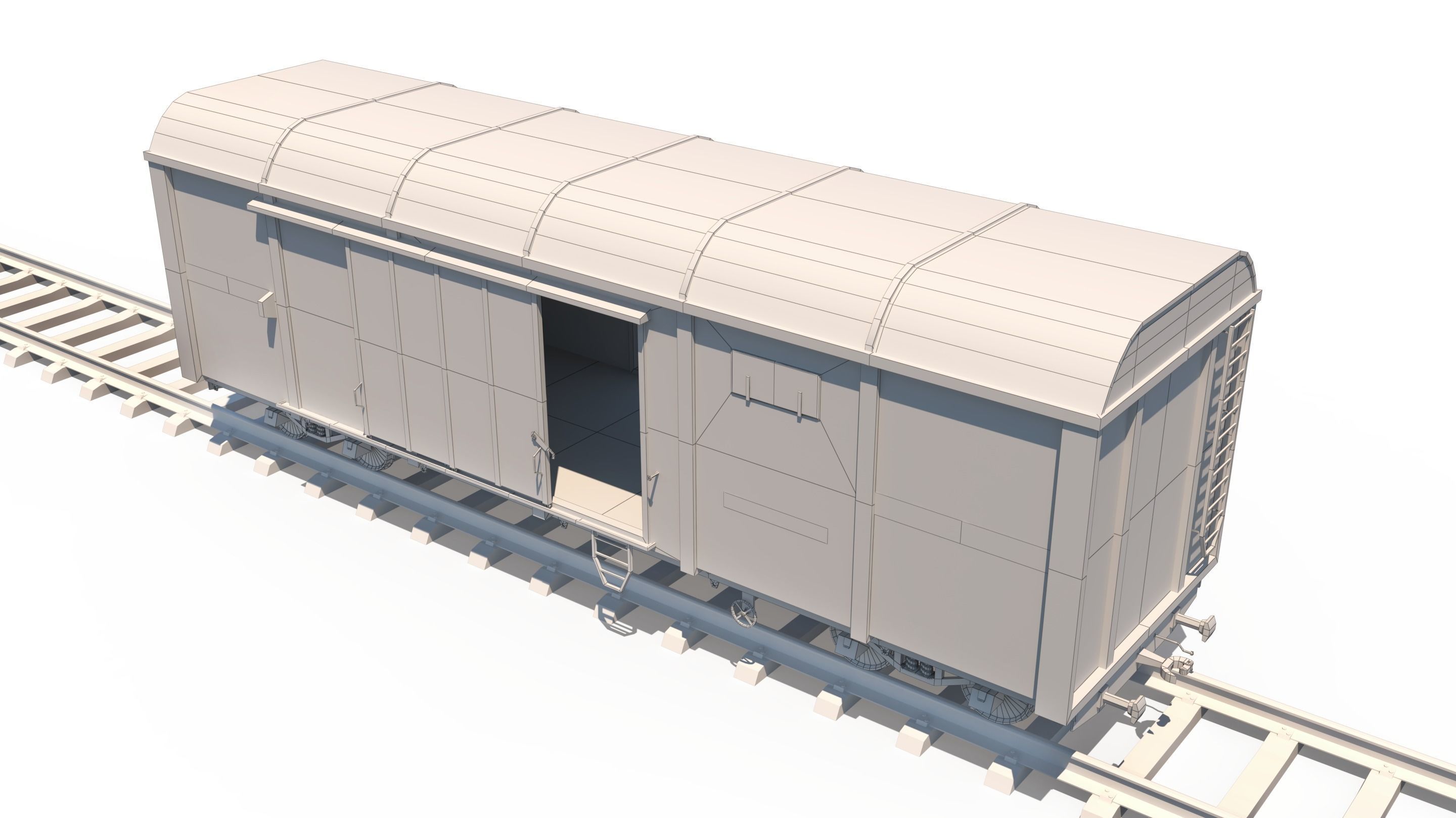 Cargo Train Pack Low-poly 3D model_14