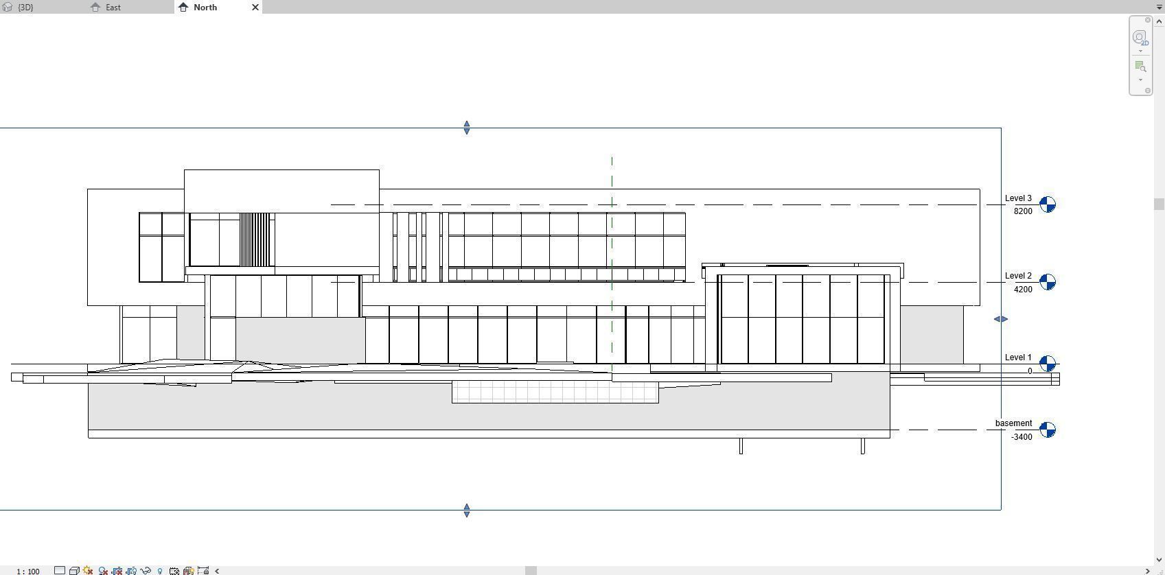 Modern beach house with 3d grass Revit free basic furniture 3D model_12