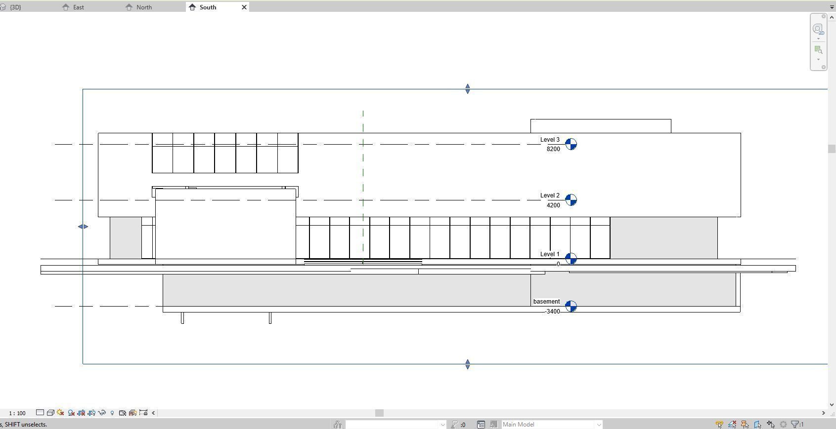 Modern beach house with 3d grass Revit free basic furniture 3D model_11