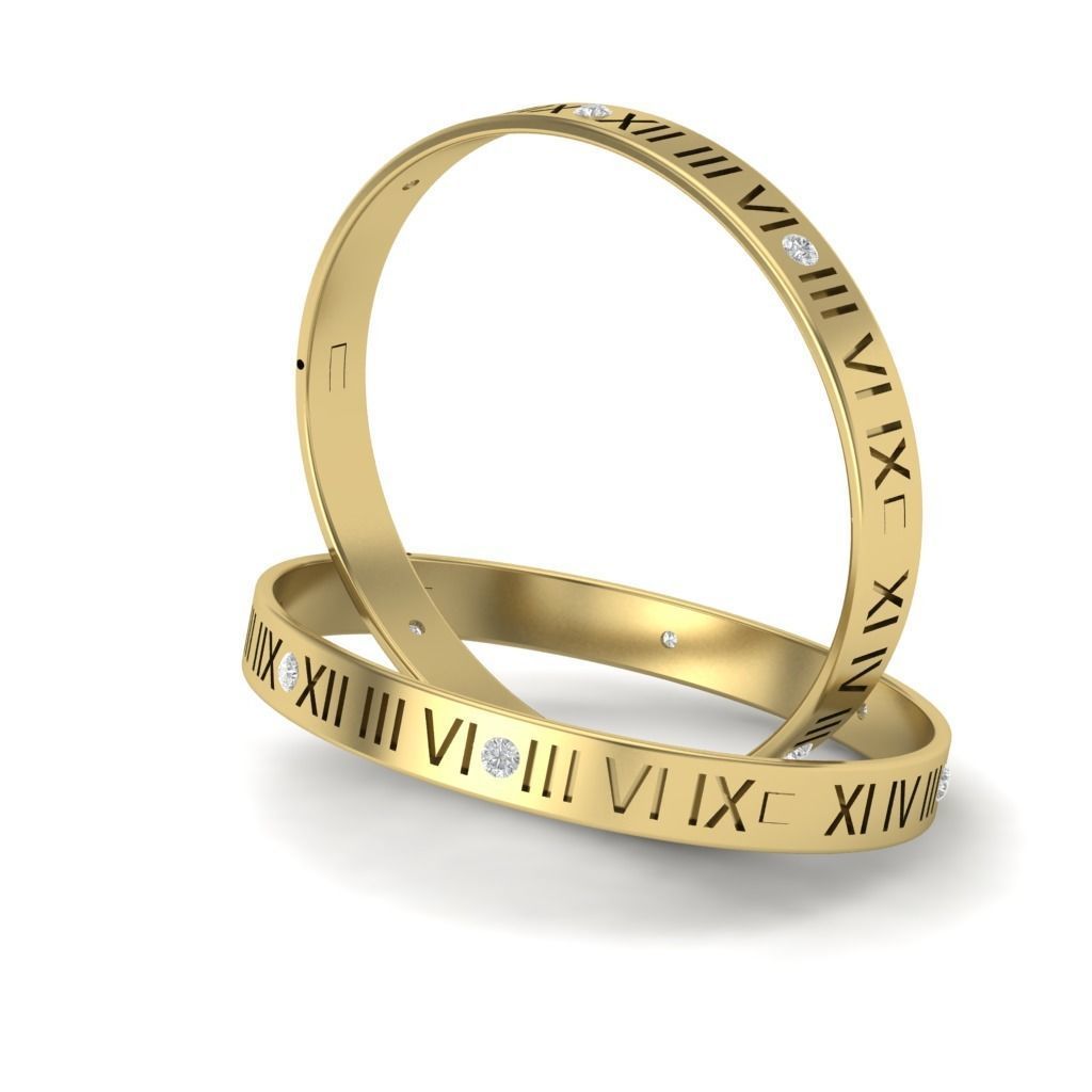 Numbers Bracelet 3D print model_1