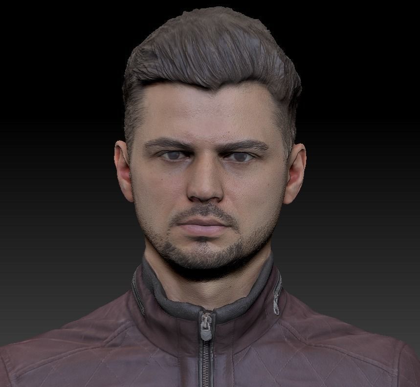 Man in red pants ready for animation 350 Low-poly 3D model_6