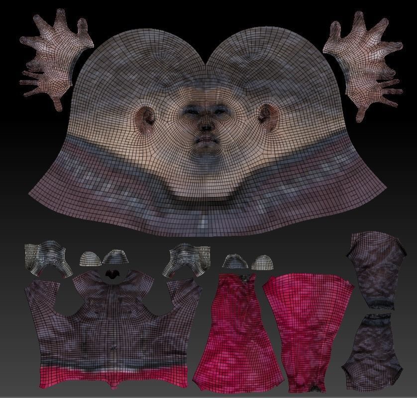 Man in red pants ready for animation 350 Low-poly 3D model_7