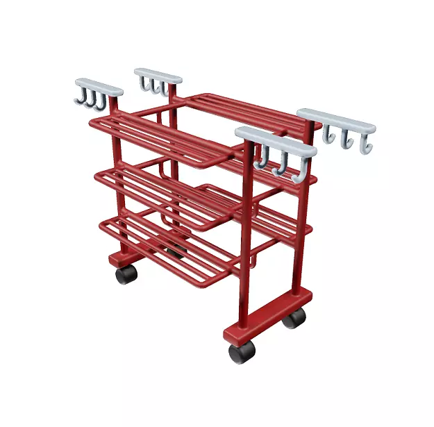 Classic Dryer Stand Low-poly 3D model_0