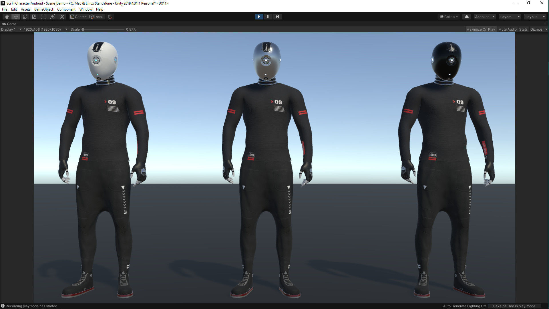 Sci Fi Character Android Low-poly 3D model_9