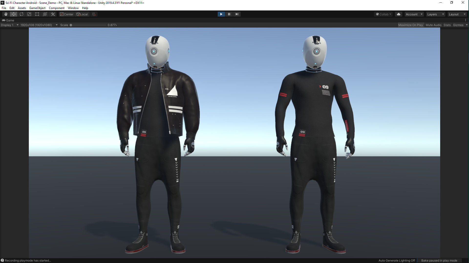 Sci Fi Character Android Low-poly 3D model_6