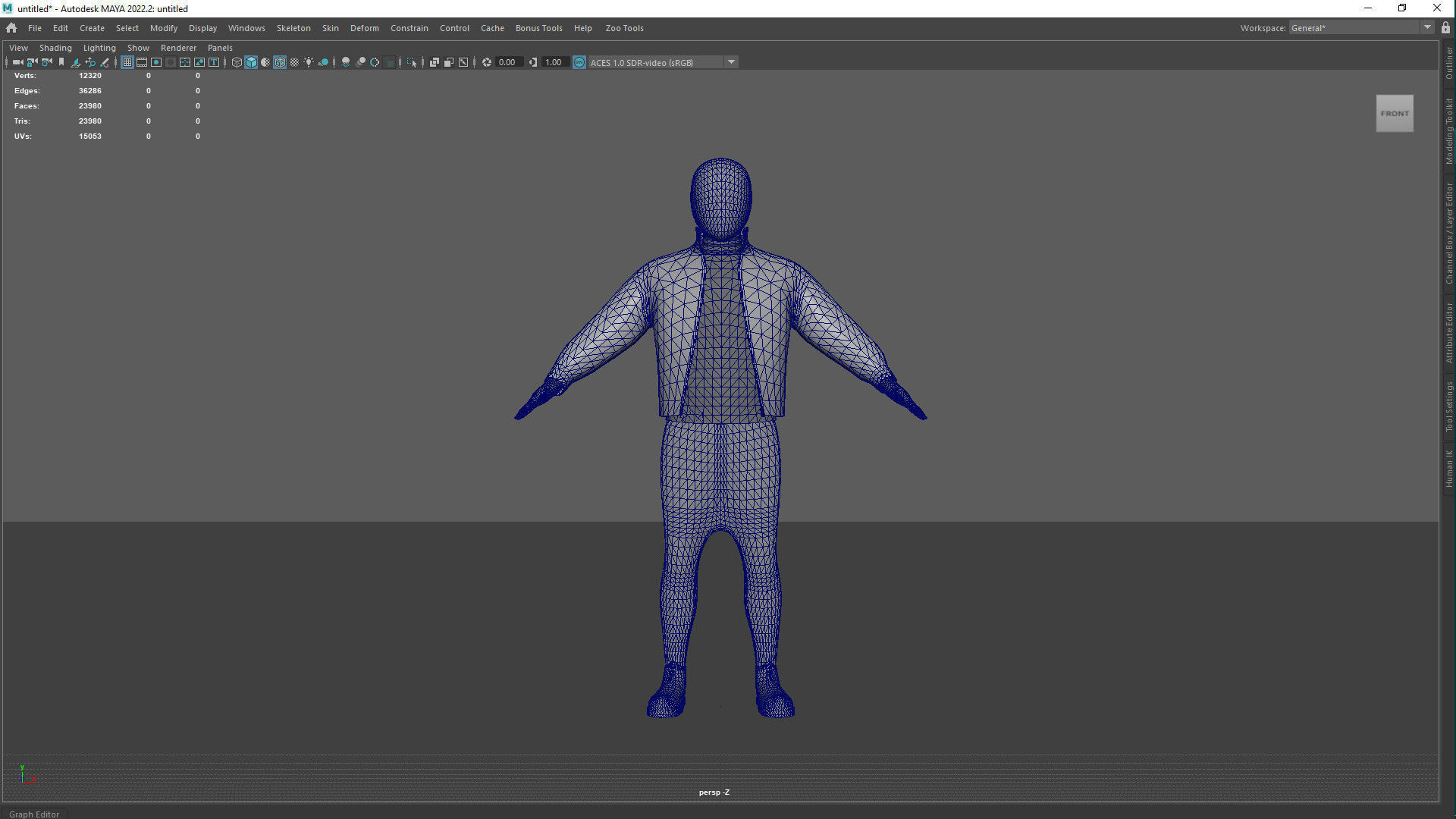 Sci Fi Character Android Low-poly 3D model_14