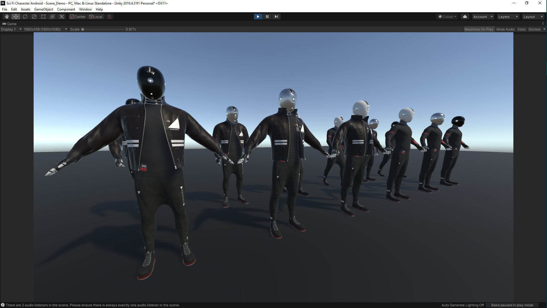 Sci Fi Character Android Low-poly 3D model_10