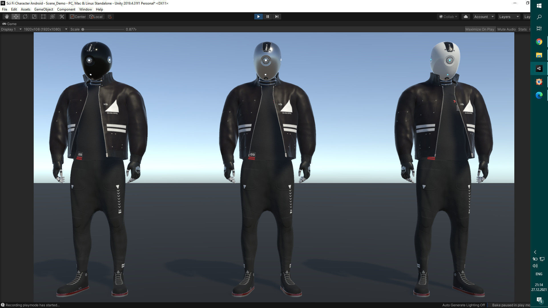 Sci Fi Character Android Low-poly 3D model_8