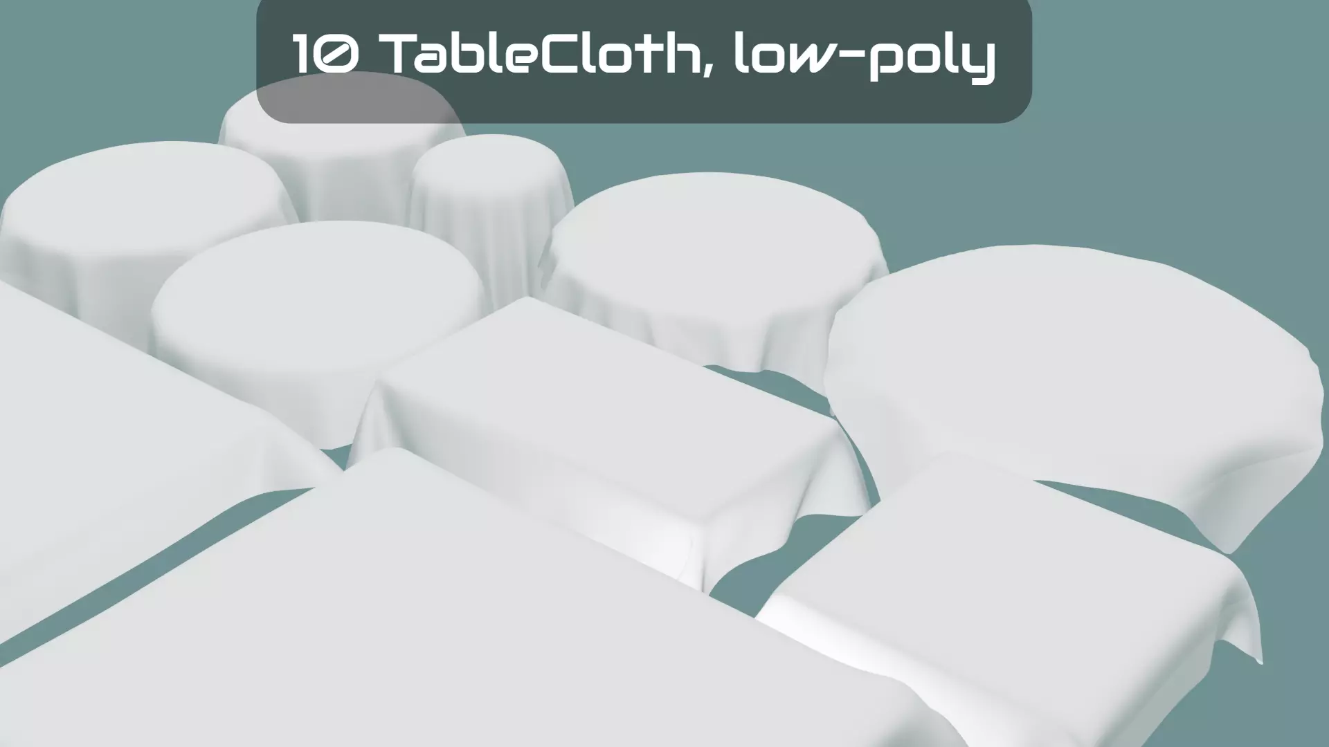 Tablecloth Set tablecloths Free low-poly 3D model