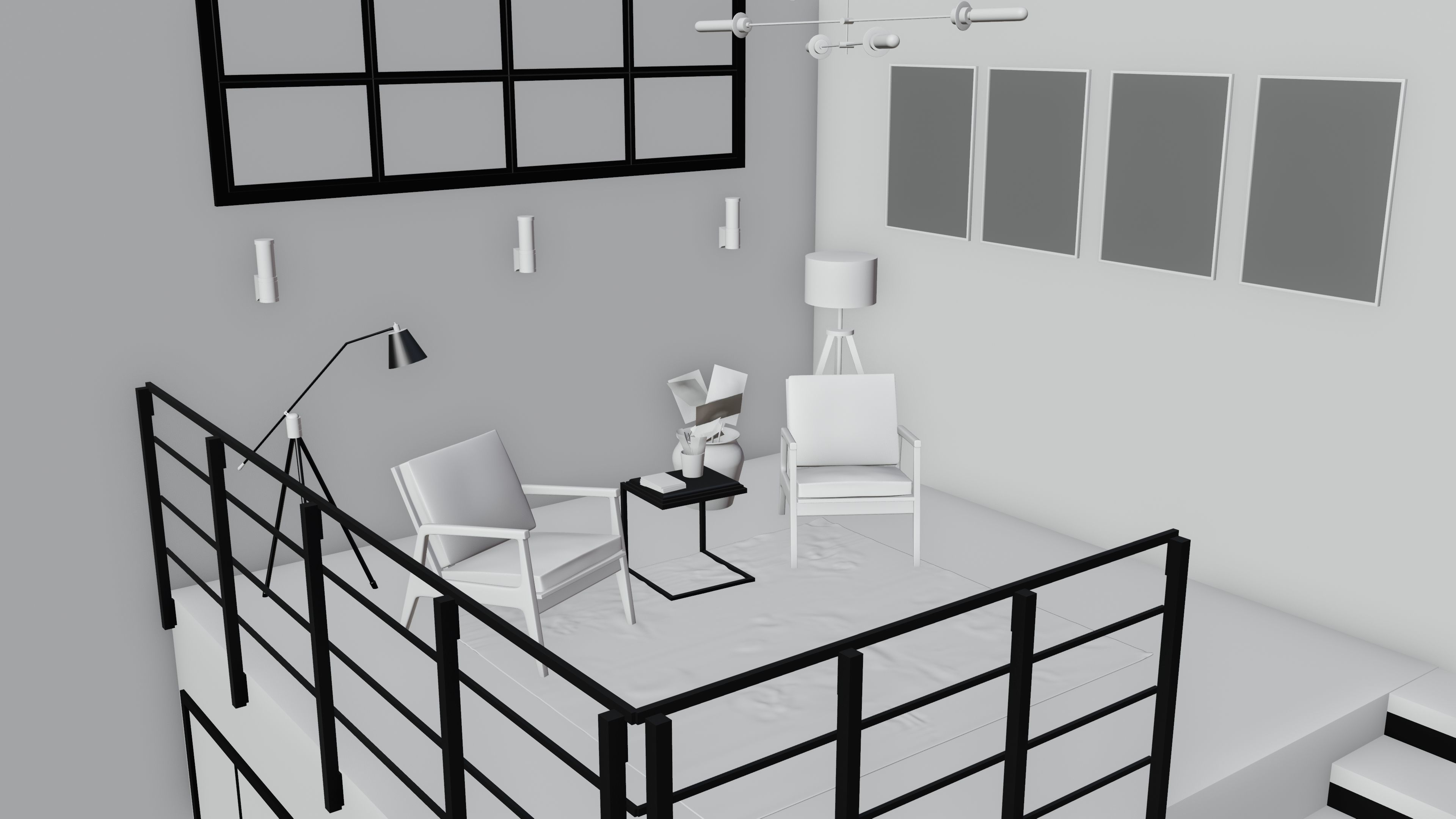 industrial house interior 3D model_10