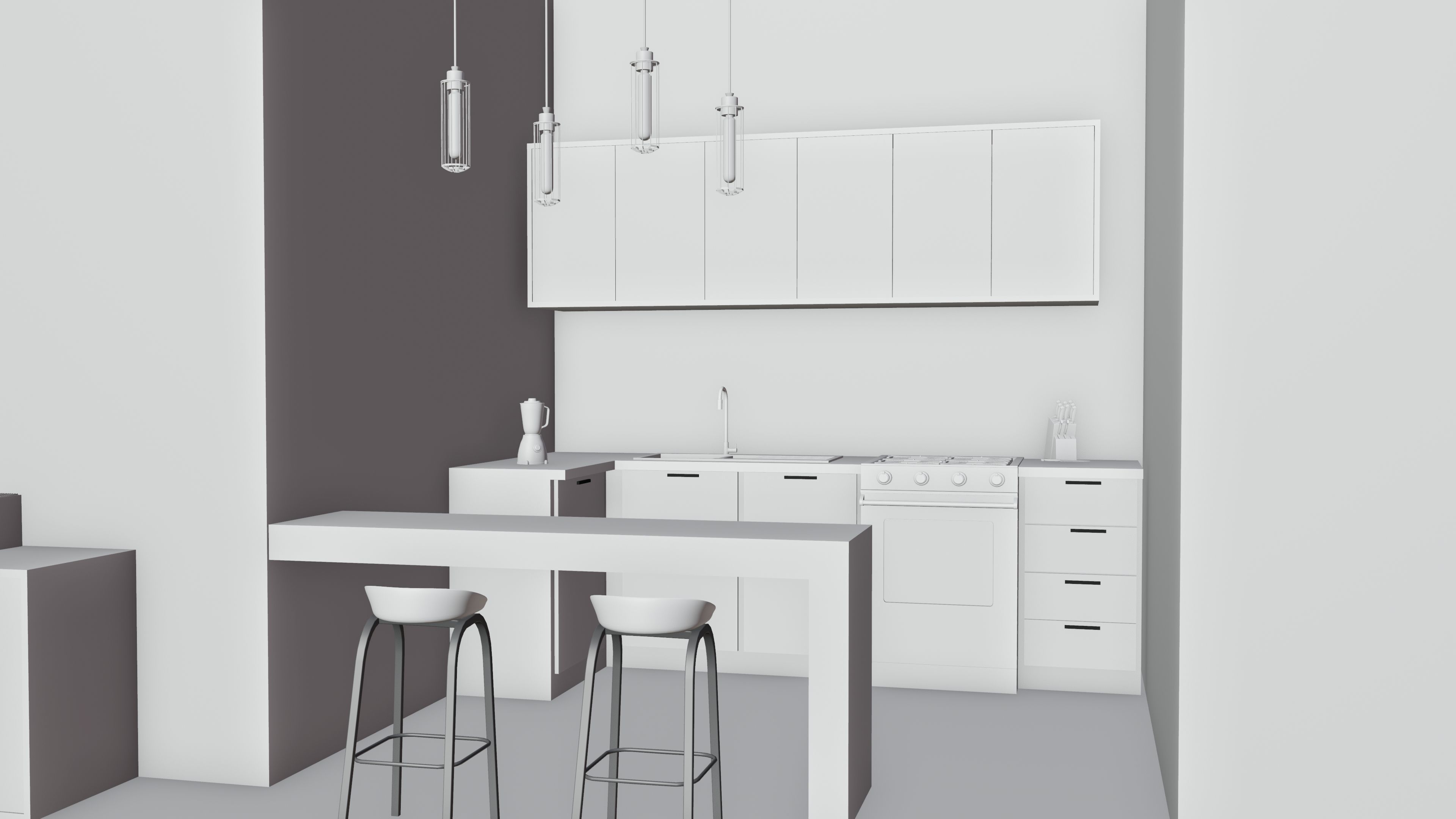 industrial house interior 3D model_9