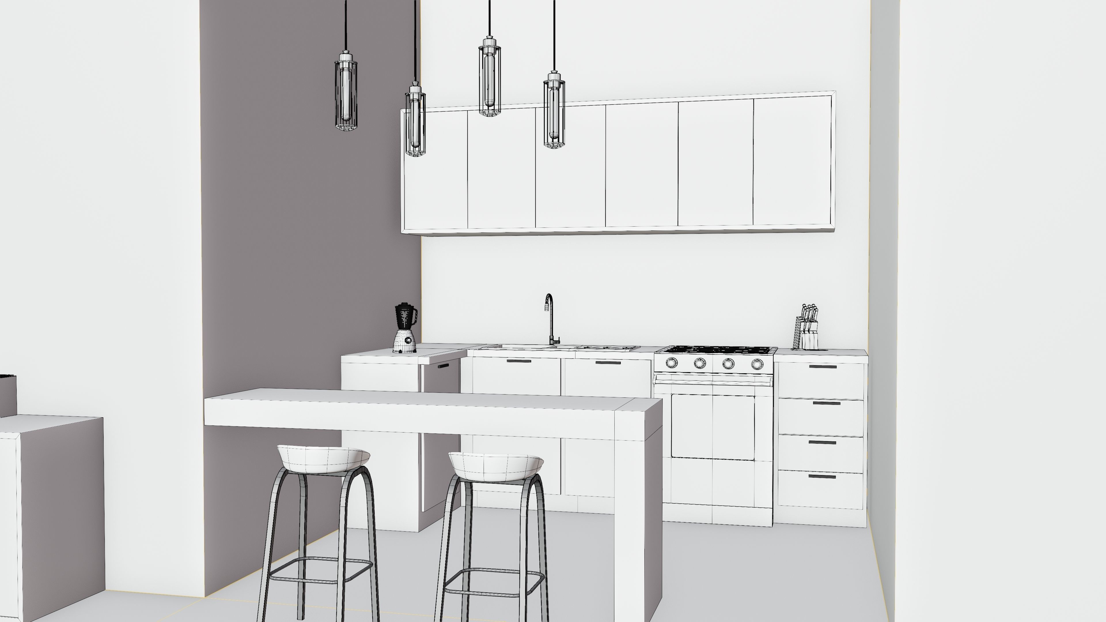 industrial house interior 3D model_15