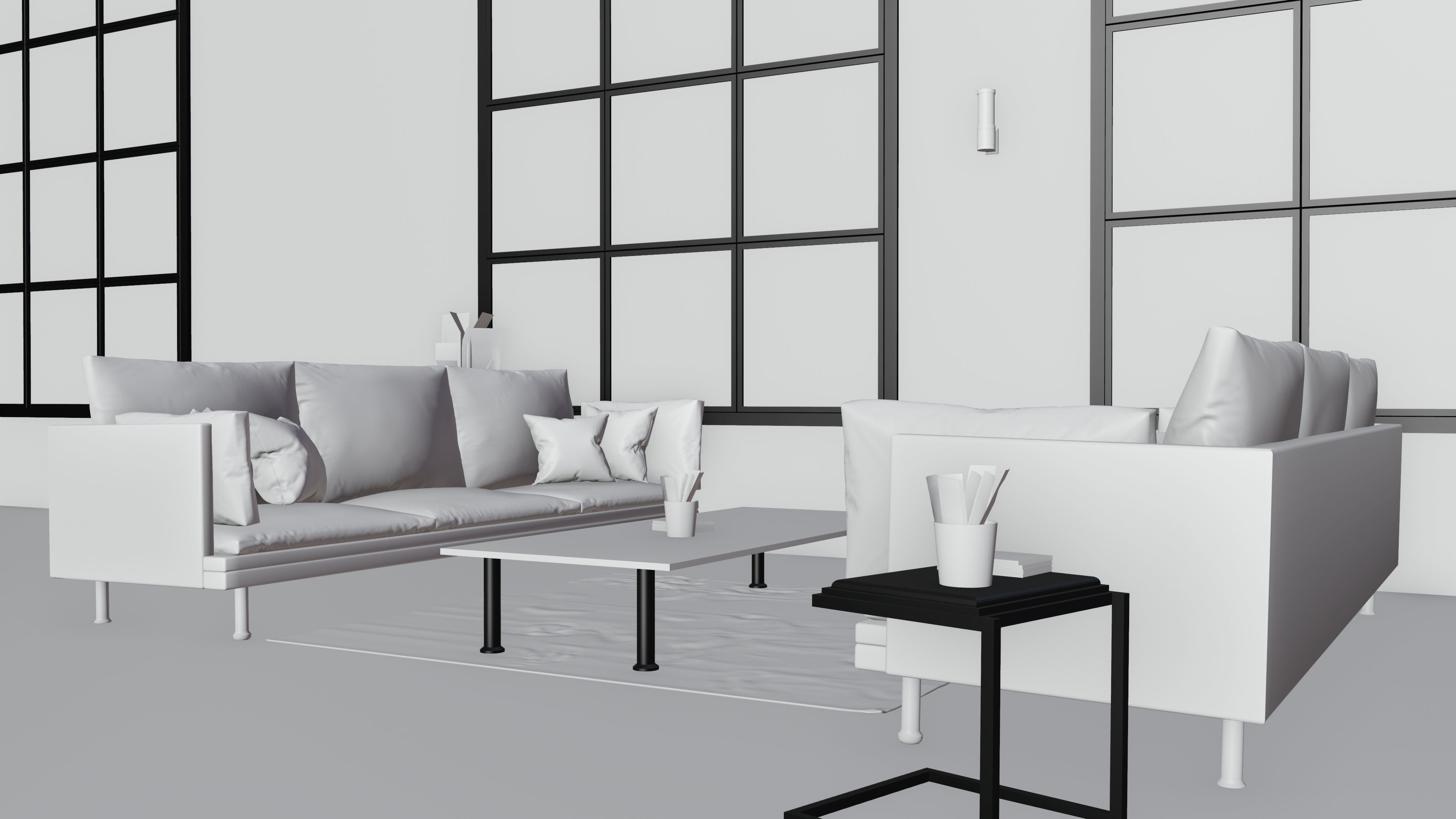 industrial house interior 3D model_8