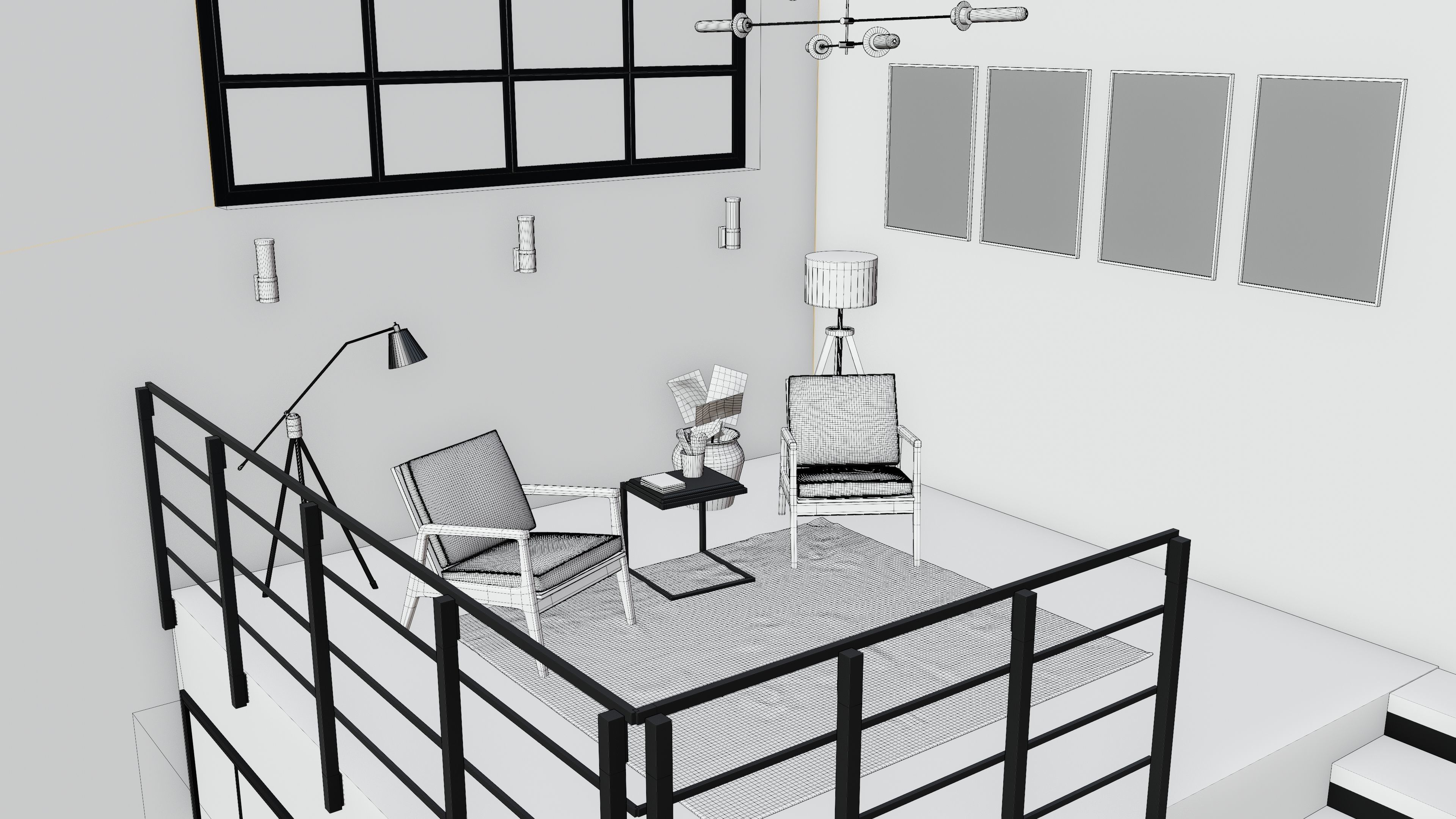 industrial house interior 3D model_16