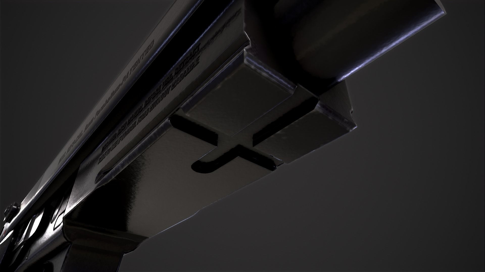 Beretta M9A1 Tactical Pistol Low-poly 3D model_23