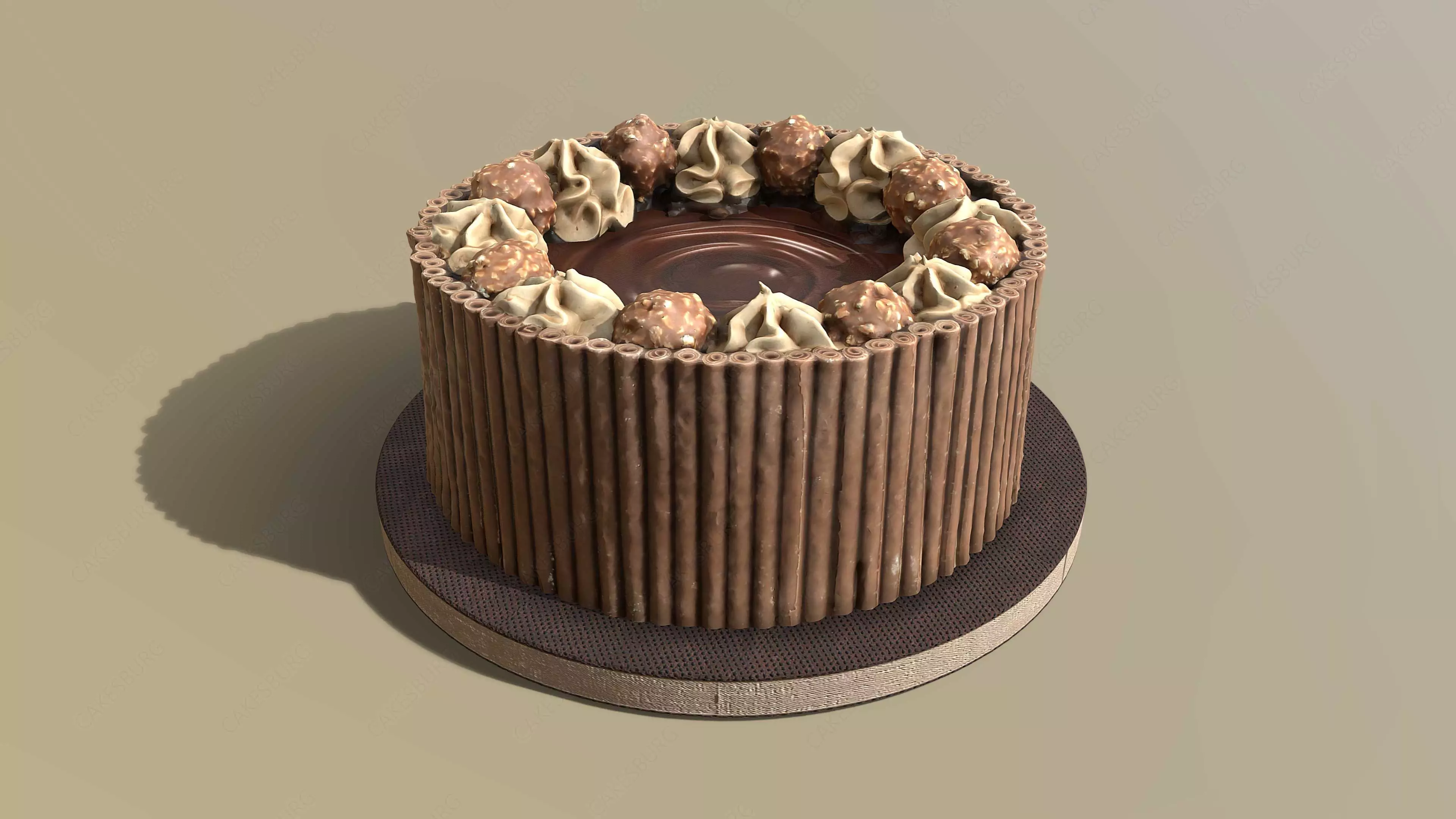 Ferrero Rocher Cigarillo Cake 3D model