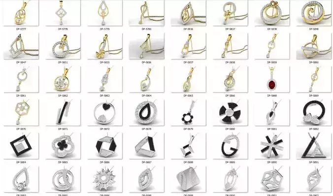 Diamond pendent 100 cad files part 04