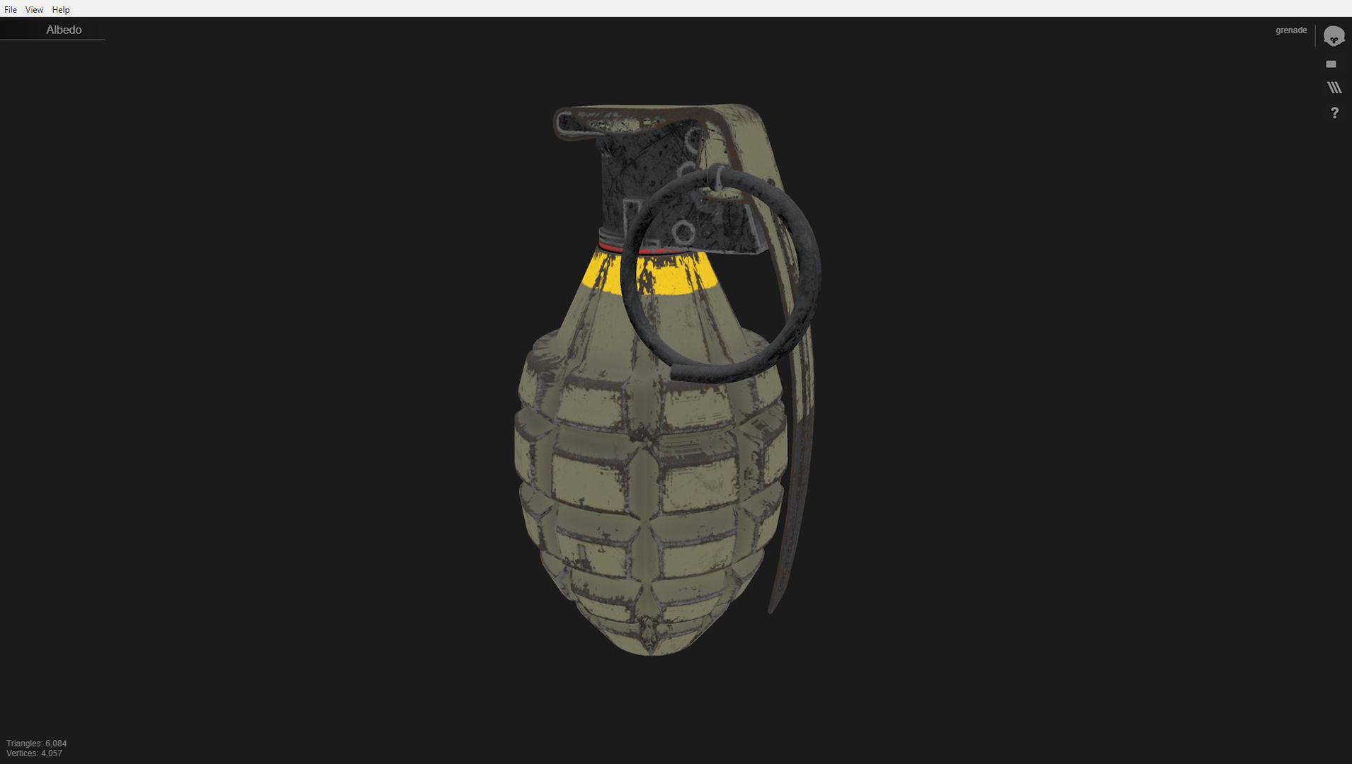 MK2 Grenade Low-poly 3D model_29
