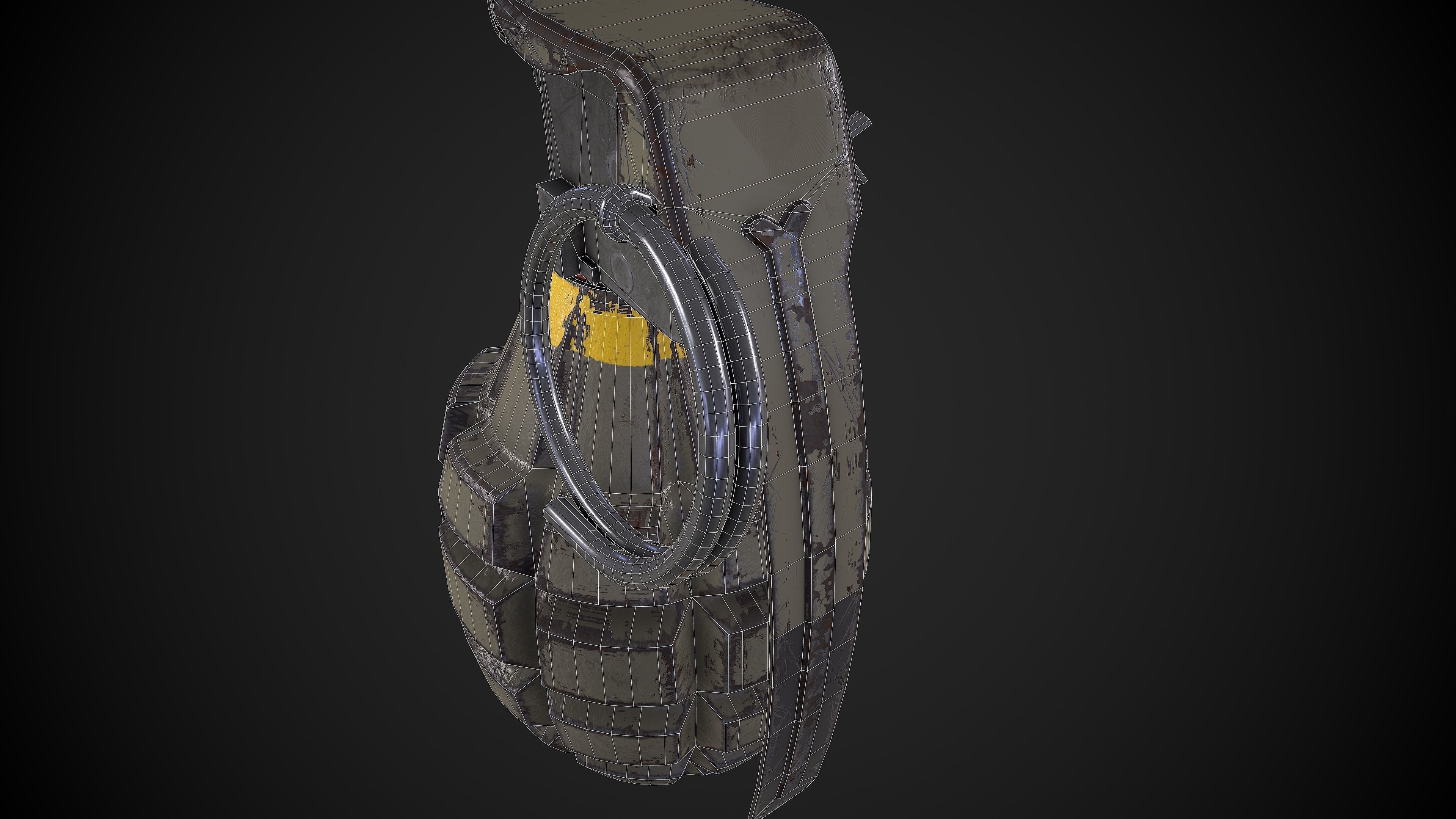 MK2 Grenade Low-poly 3D model_6