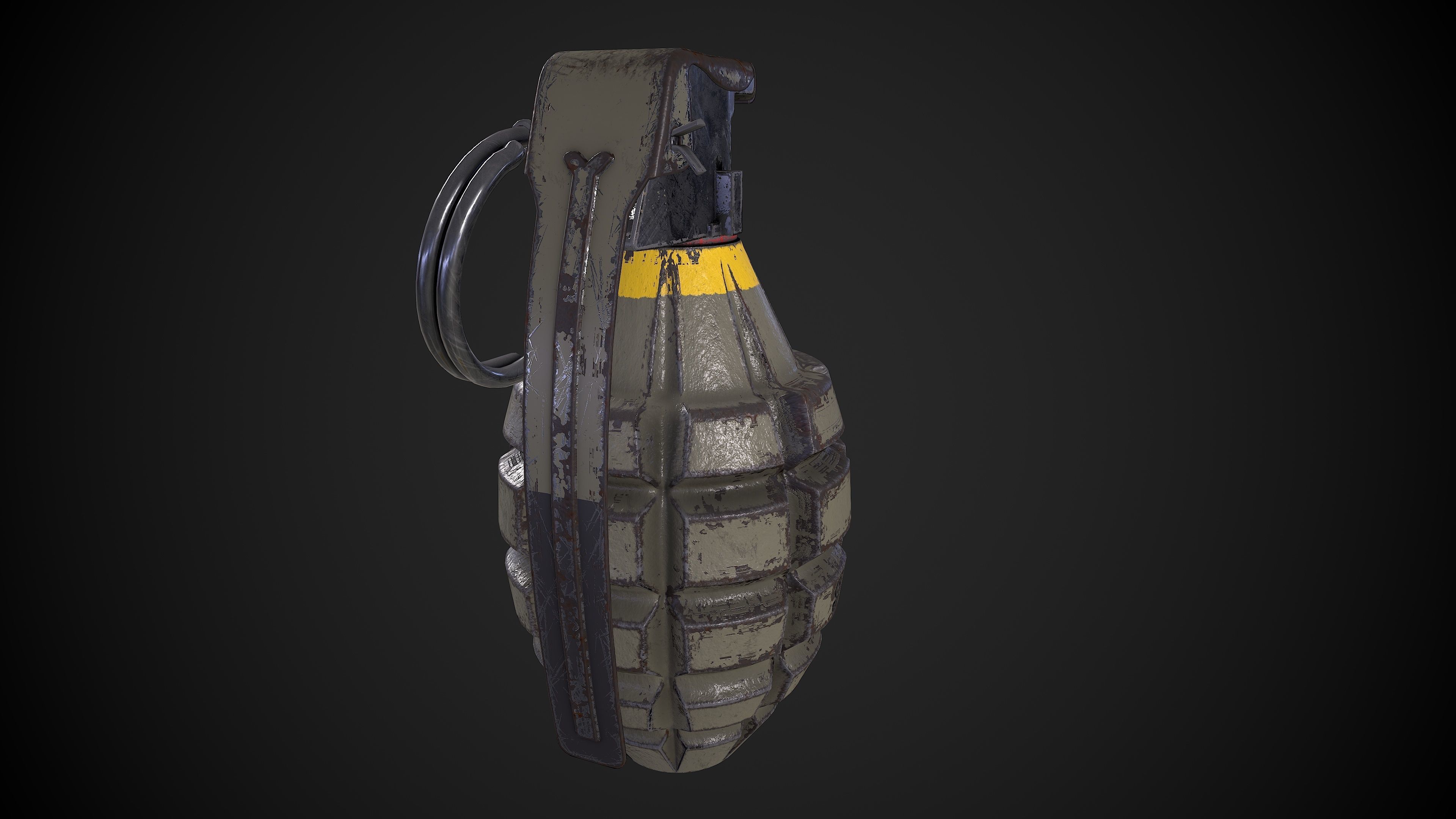 MK2 Grenade Low-poly 3D model_28