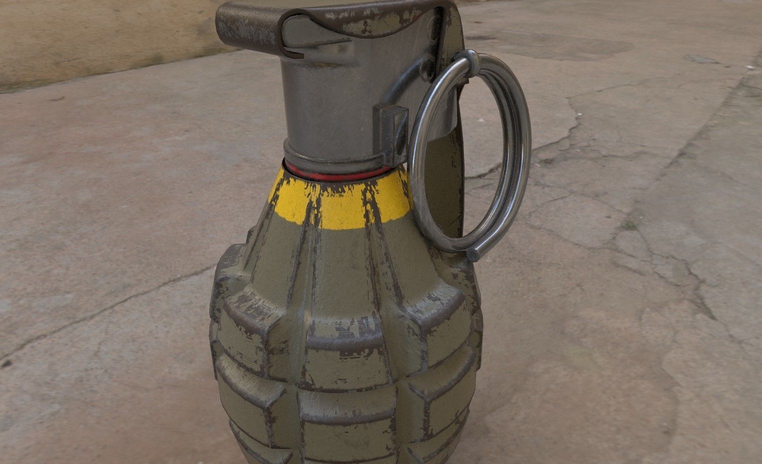 MK2 Grenade Low-poly 3D model_17
