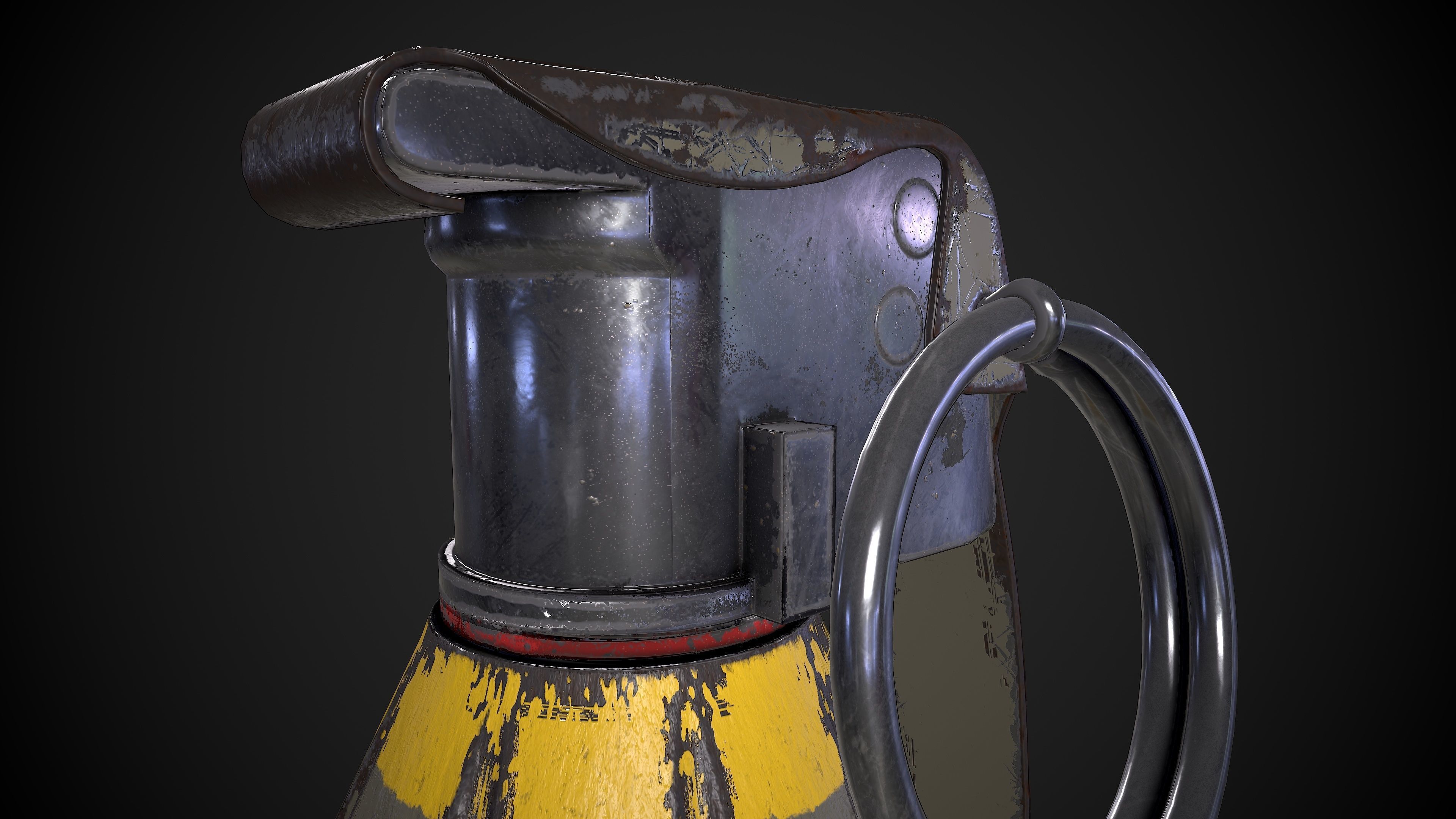 MK2 Grenade Low-poly 3D model_22