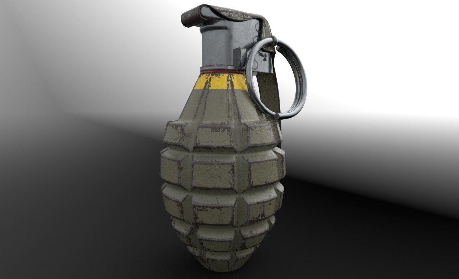 MK2 Grenade Low-poly 3D model_15