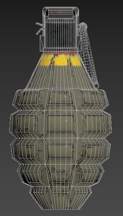 MK2 Grenade Low-poly 3D model_14