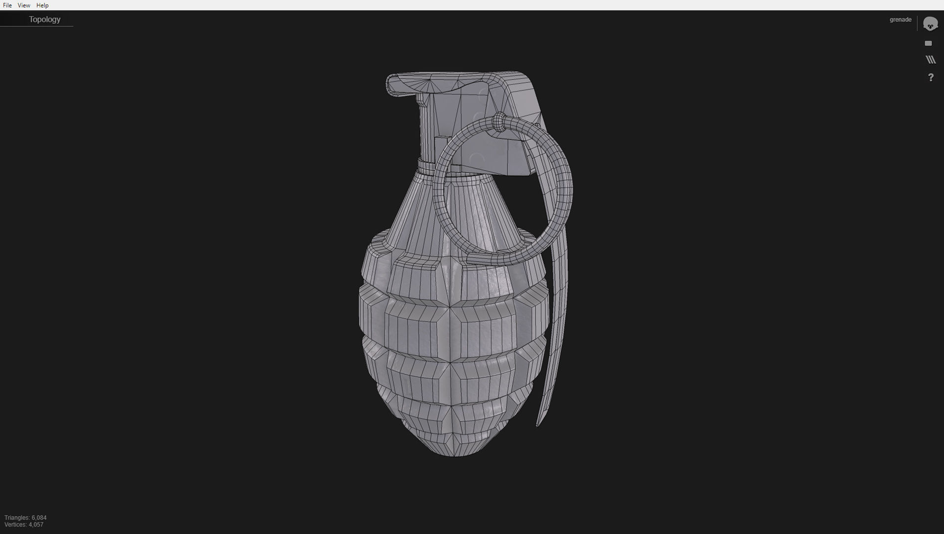MK2 Grenade Low-poly 3D model_30