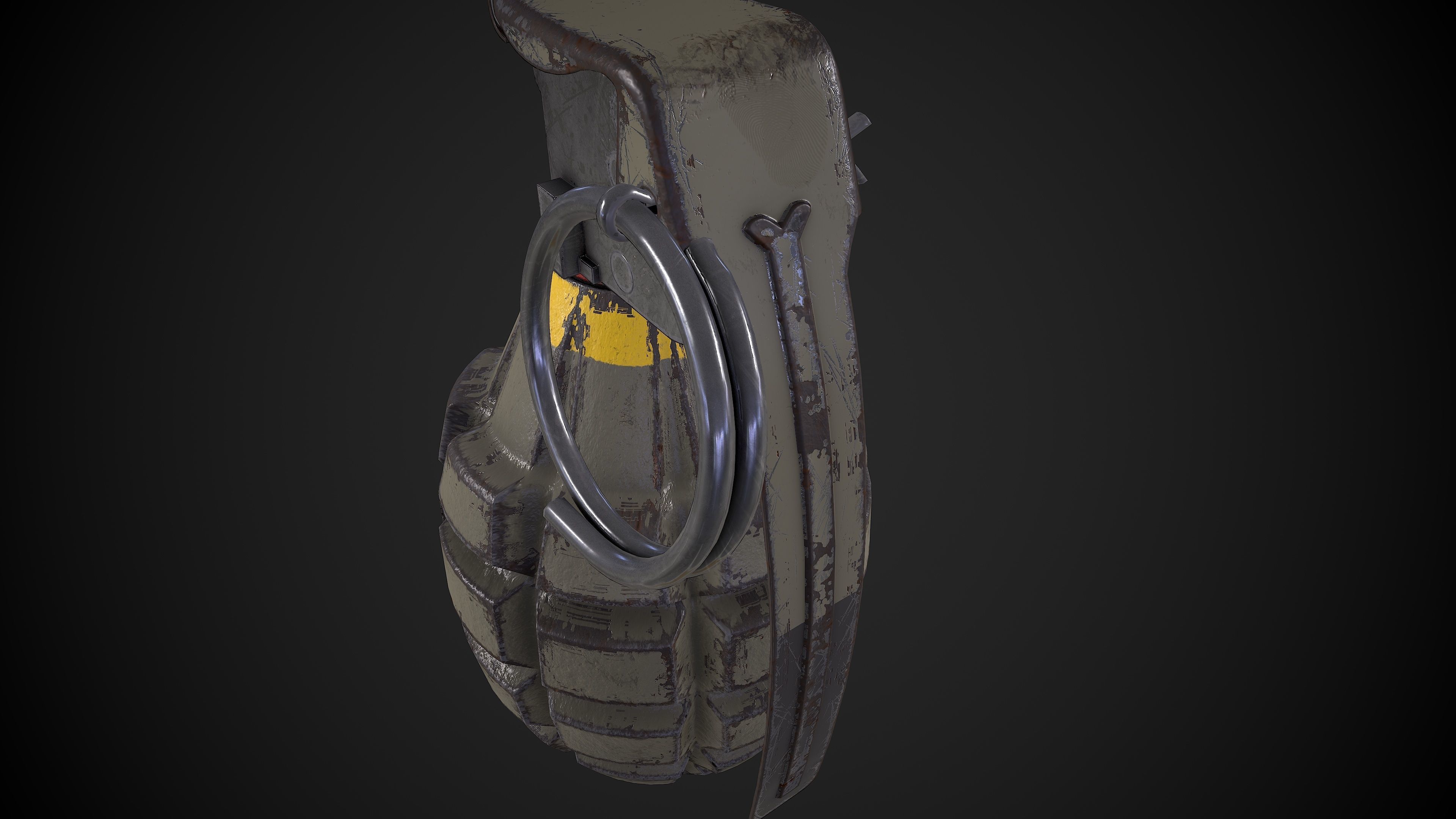 MK2 Grenade Low-poly 3D model_19
