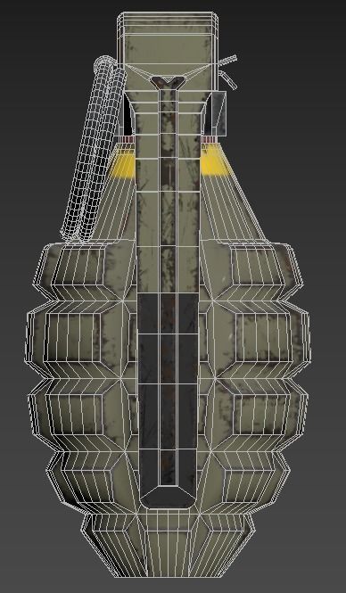 MK2 Grenade Low-poly 3D model_11