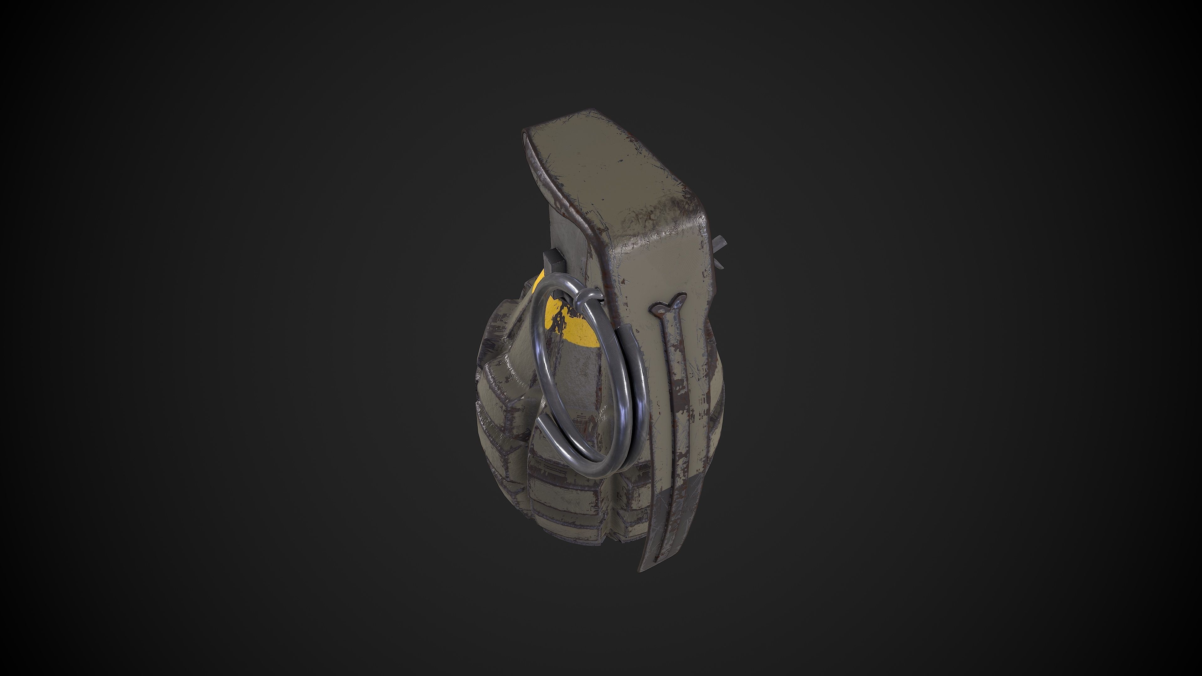 MK2 Grenade Low-poly 3D model_23